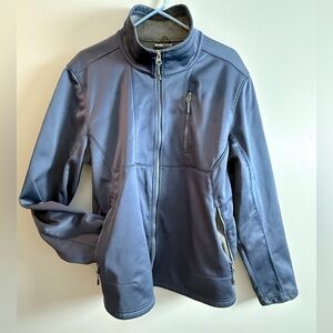 Swiss Tech Men's Full Zip Fleece Lined Medium‎ Weight Jacket Sz M 22" PTP Blue